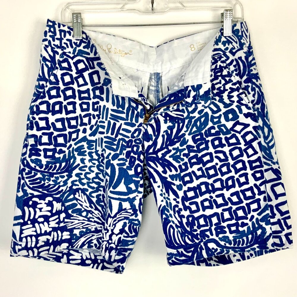 Lilly Pulitzer Chipper Short Home Slice Indigo Sz 8 - Picture 6 of 16